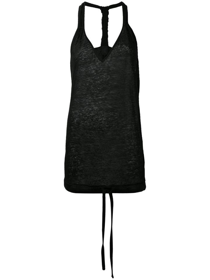 Thom Krom - Tank Top - Women - Linen/flax - M, Women's, Black, Linen/flax