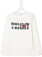 Tommy Hilfiger Junior Sequin Logo T-shirt - White