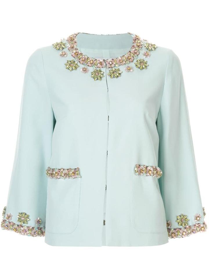 Andrew Gn Rhinestone Jacket - Blue
