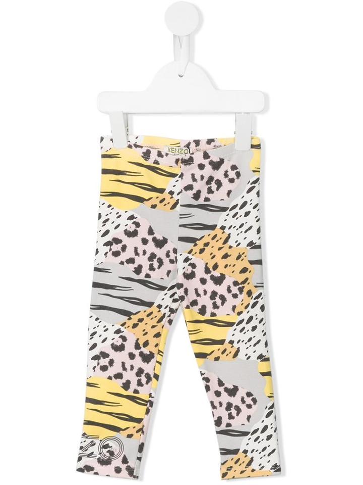 Kenzo Kids - Printed Leggings - Kids - Cotton/spandex/elastane - 4 Yrs, Toddler Girl's, Pink/purple
