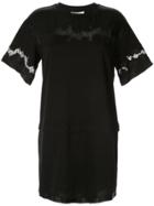 3.1 Phillip Lim Lace Insert T-shirt Dress - Black