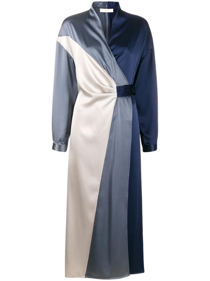 Ssheena Colour Block Design Dress - Blue