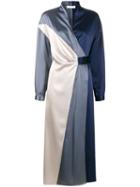 Ssheena Colour Block Design Dress - Blue