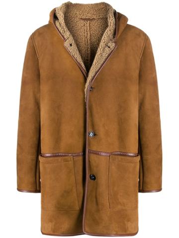 Ymc Beat Generation Hooded Coat - Brown