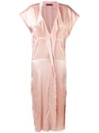 Di Liborio - Raw Edging Dress - Women - Silk - 40, Pink/purple, Silk