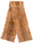 Liska Liska Scarf Cognac Furs & Skins->mink Fur - Brown