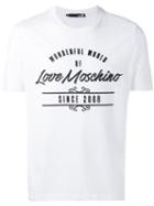 Logo Print T-shirt - Men - Cotton - L, White, Cotton, Love Moschino