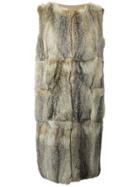 Liska Sleeveless Coat - Nude & Neutrals