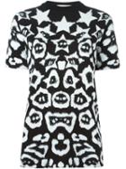 Givenchy Star And Lepoard Print T-shirt, Women's, Size: Medium, Black, Cotton