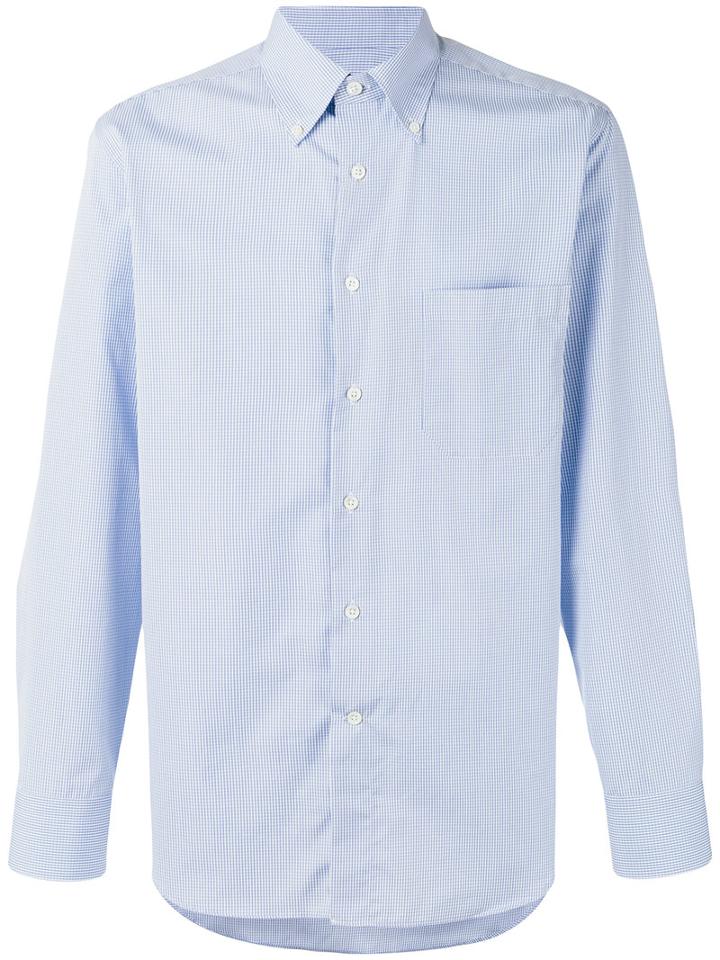 Canali - Checked Shirt - Men - Cotton - 39, Blue, Cotton