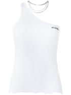 Filles A Papa Asymmetric Raw-hem Tank Top - White