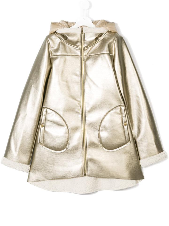 Herno Kids Hooded Coat - Metallic