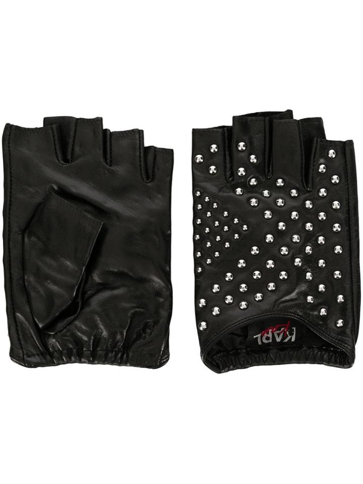 Karl Lagerfeld Karl X Kaia Fingerless Glove - Black