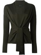 Etro Knot V-neck Cardigan, Women's, Size: 42, Green, Wool