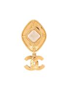 Chanel Pre-owned 1995 Cc Logos Brooch Pin Corsage - Gold