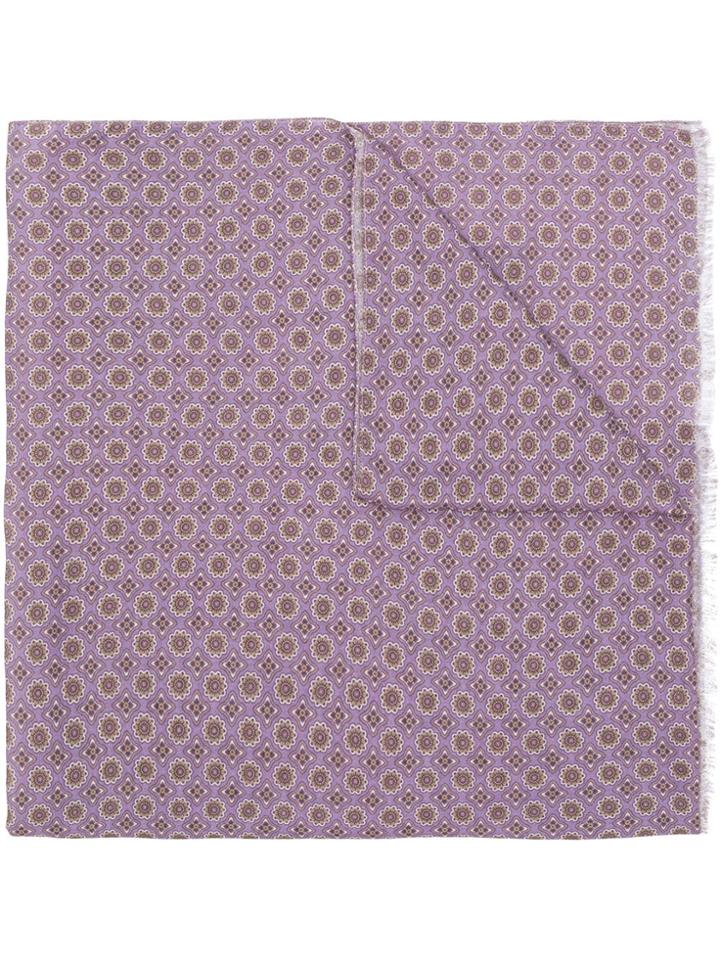 Pal Zileri Printed Fringed Scarf - Pink