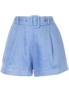 Suboo Belted Waist Shorts - Blue