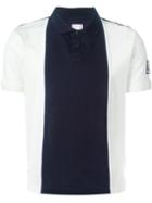 Moncler Gamme Bleu Colour Block Polo Shirt, Men's, Size: L, Red, Cotton