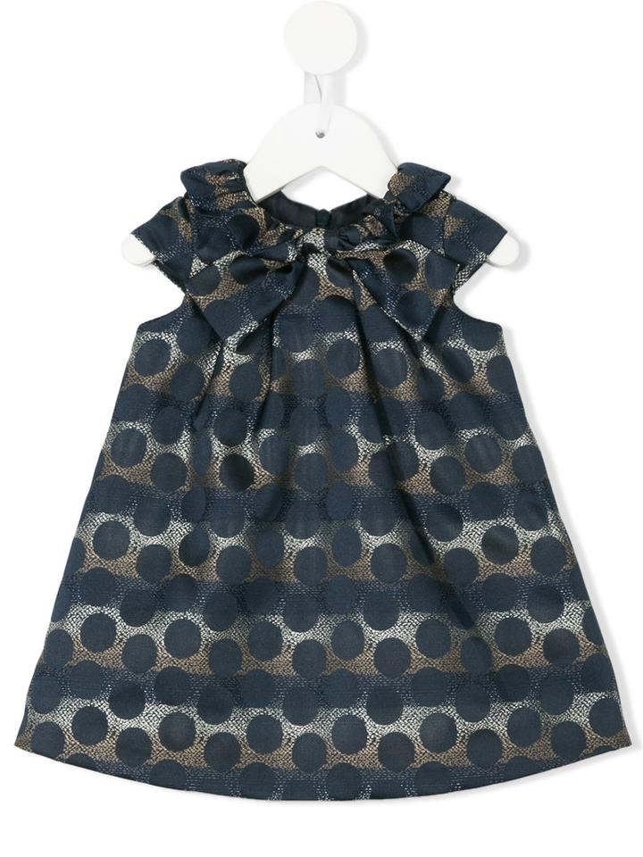 Lili Gaufrette - Polka Dot Dress - Kids - Polyester/acetate - 12 Mth, Blue