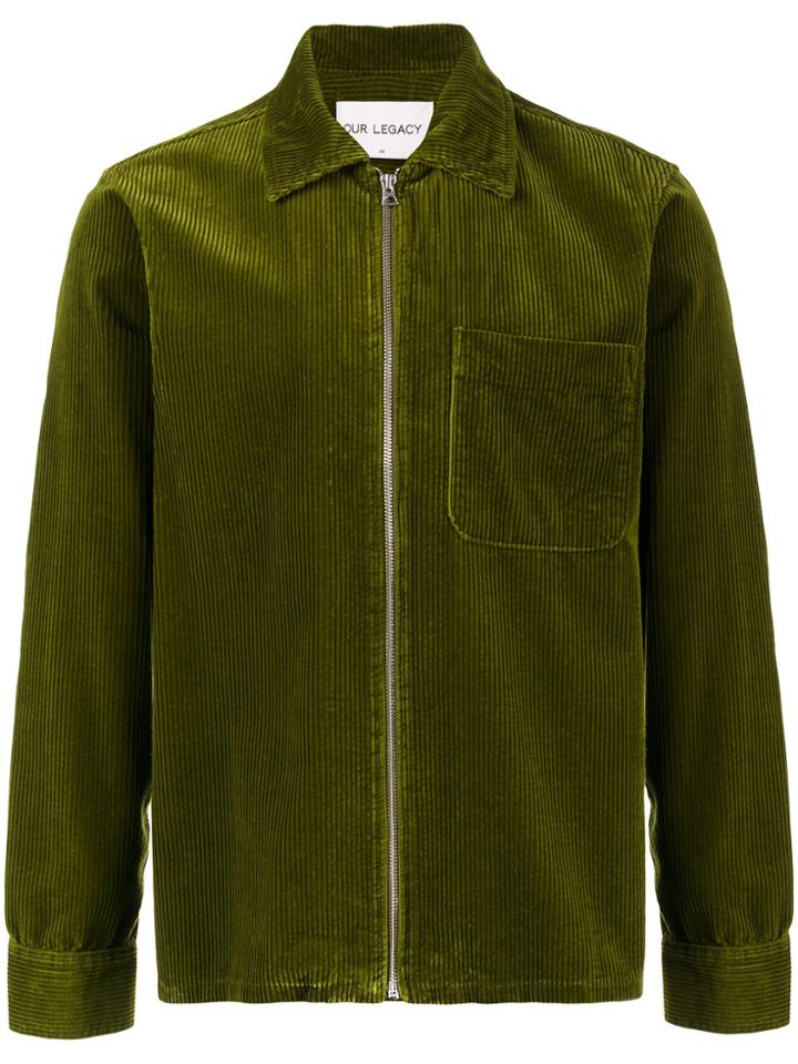 Our Legacy Drip Corduroy Shirt Jacket - Green