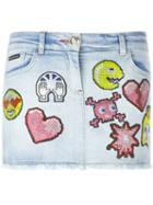 Philipp Plein 'better Way' Denim Skirt