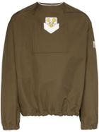 Boramy Viguier V Neck Card Patch Sweatshirt - Green