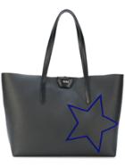 Gum Embroidered Star Tote - Black