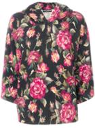 Dolce & Gabbana - Rose Printed Hoodie - Women - Cashmere - 40, Black, Cashmere