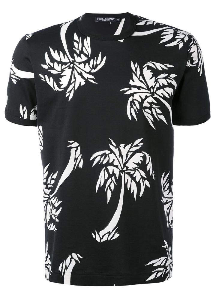 Dolce & Gabbana - Palm Tree T-shirt - Men - Cotton - 46, Black, Cotton