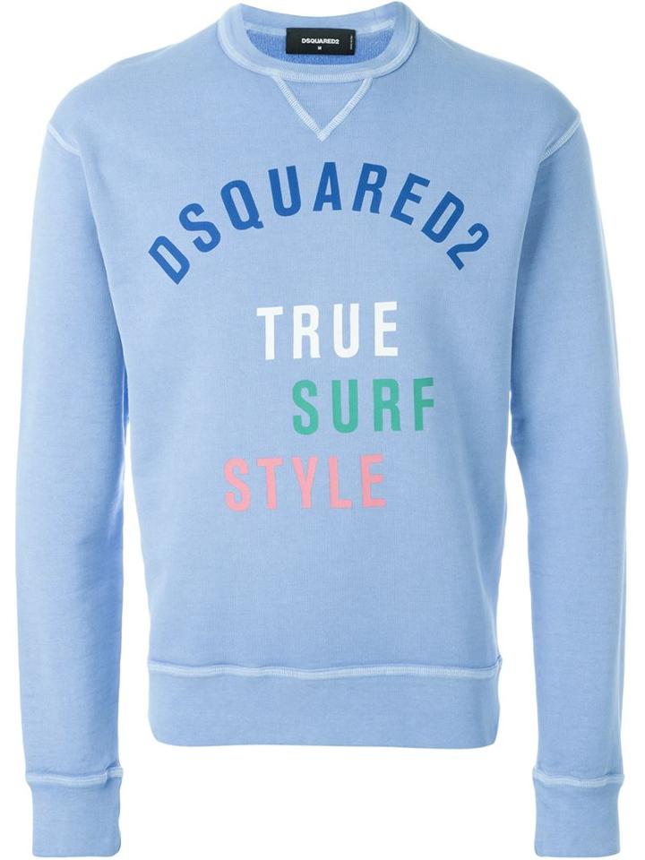 Dsquared2 Logo Sweatshirt, Men's, Size: Xxl, Blue, Cotton