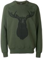 Ron Dorff Moose Print Sweatshirt - Green