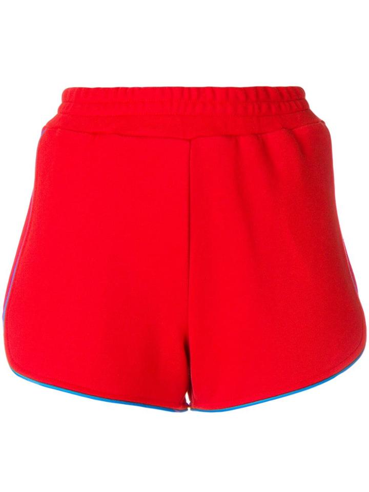 Kenzo Logo Print Track Shorts - Red