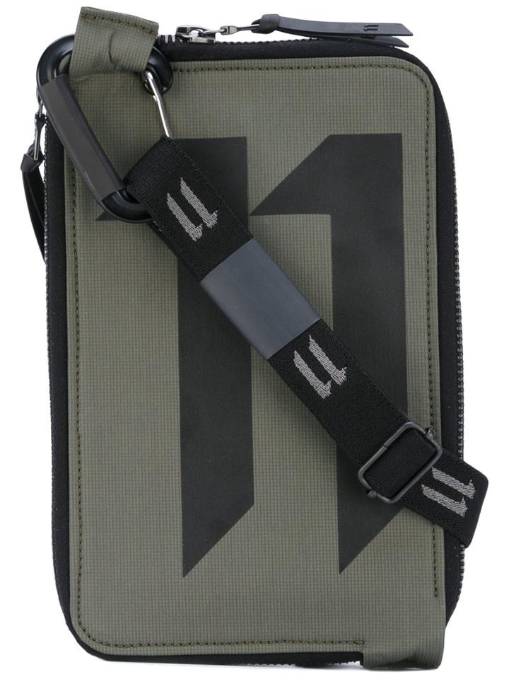 11 By Boris Bidjan Saberi - Logo Print Shoulder Bag - Men - Polyamide - One Size, Green, Polyamide