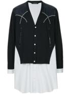 John Undercover V-neck Button Cardigan - Blue