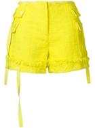Msgm Ribboned Bouclé Shorts - Yellow & Orange