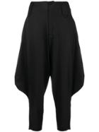 Ultràchic Drop Crotch Tapered Trousers - Black
