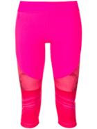 Adidas By Stella Mccartney Run Cropped Leggings - Pink & Purple