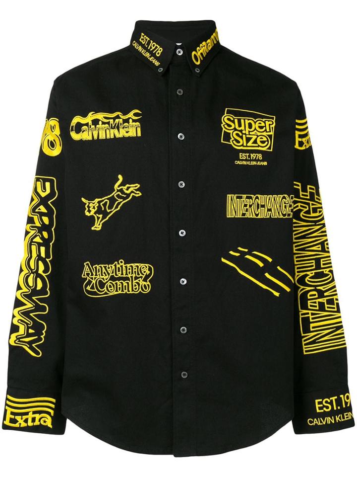 Calvin Klein Jeans Est. 1978 Embroidered Shirt - Black