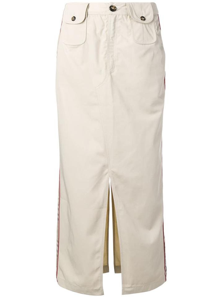 Andrea Crews Straight-fit Midi Skirt - Neutrals