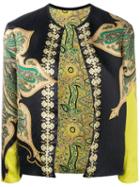 Etro Paisley Print Jacket, Women's, Size: 44, Black, Silk/spandex/elastane/viscose