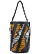Proenza Schouler - Striped Hex Tote Bag - Women - Calf Leather - One Size, Black, Calf Leather
