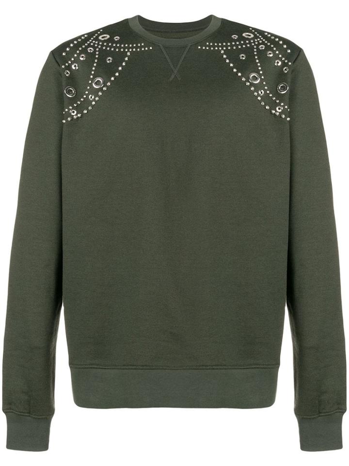 Les Hommes Embellished Sweatshirt - Green