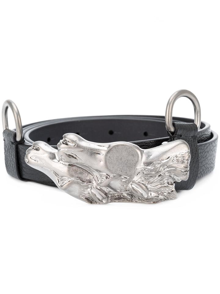 Maison Margiela Horse Head Buckle Belt - Black