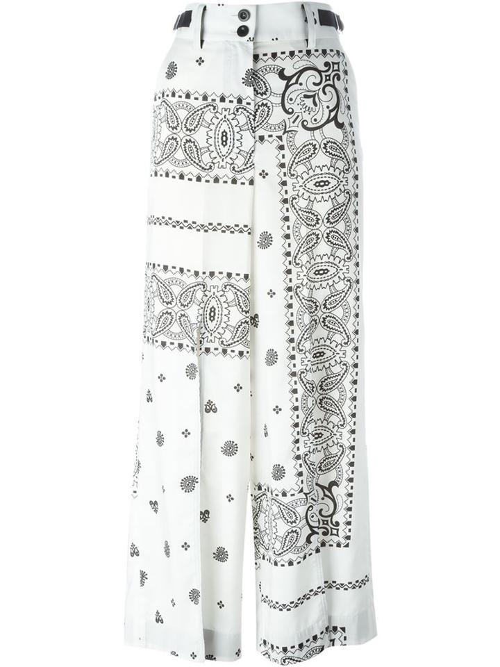 Sacai Front Slit Banda Print Trousers