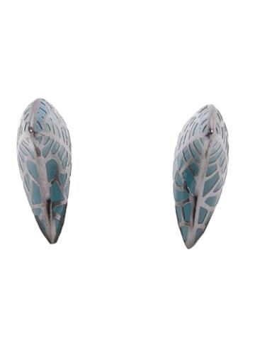 Dj By Dominic Jones Large Thorn Stud Earrings, Women's, Blue, Metal Other