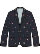 Gucci Cambridge Jacket With Symbols - Blue