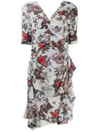 Isabel Marant Asymmetric Floral-print Dress - Neutrals