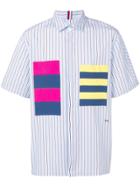 Tommy Hilfiger Striped Shortsleeved Shirt - Blue