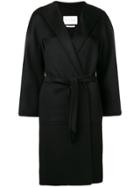 Max Mara Belted Midi Coat - Black