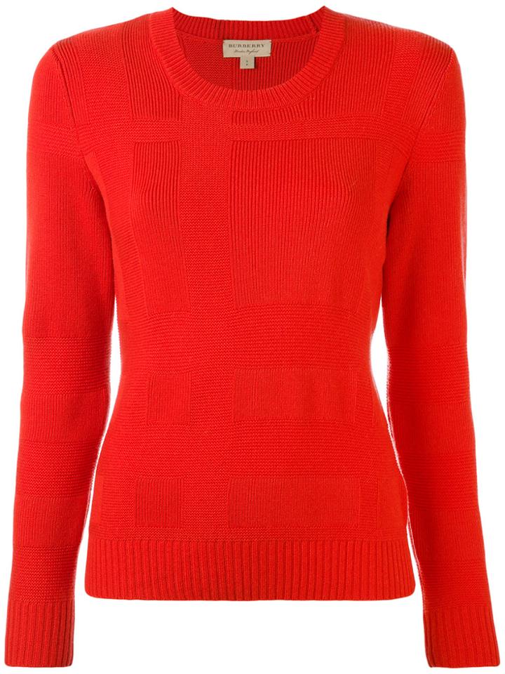 Burberry Crew Neck Jumper - Red